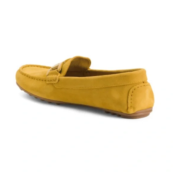 Yellow Suede Loafers for Women - Picture 2 of 2